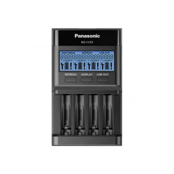 Incarcator baterii cu USB si LCD, AA (R6) AAA (R03) Ni-Mh, PANASONIC ENELOOP Pro BQ-CC65E - 2Papet