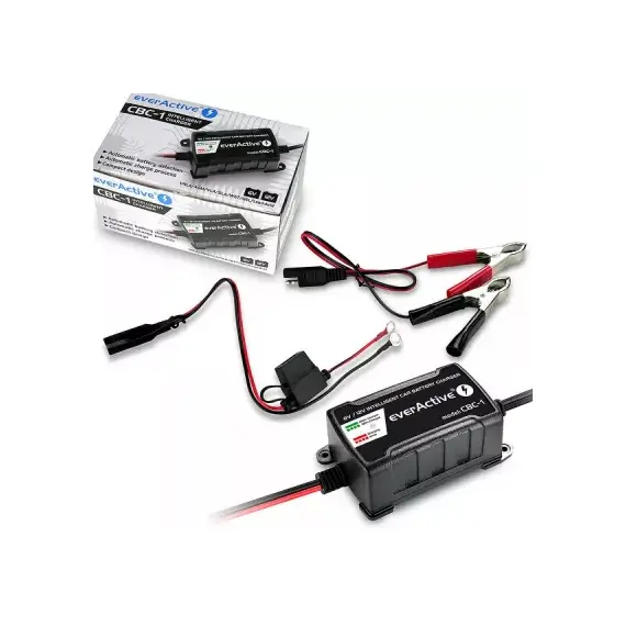Incarcator baterii auto, 6V sau 12V, putere incarcare 1A sau 1.2A, EVERACTIVE CBC-1 Inteligent - 2Papet