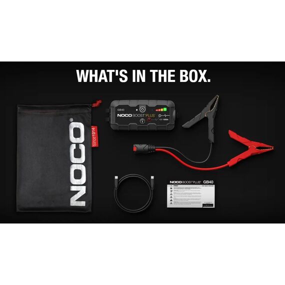 Jump starter auto portabil, 12V, curent pornire 1000A, Litiu-Ion, NOCO Boost GB40 - 2Papet