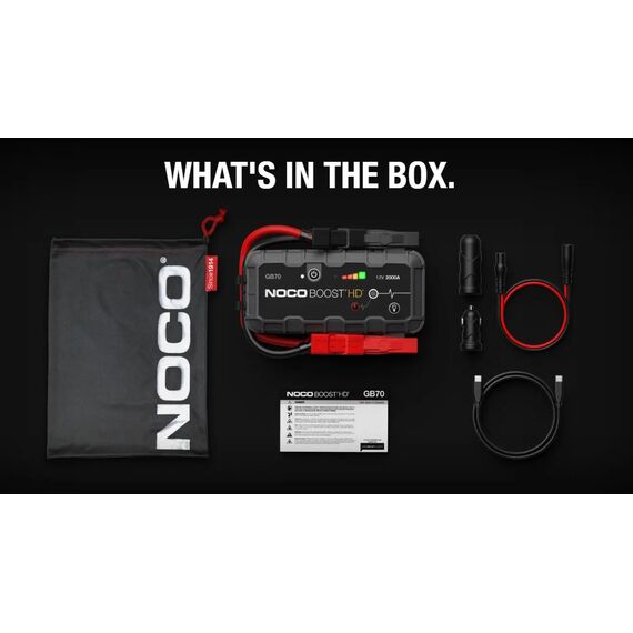 Jump starter auto portabil, 12V, curent pornire 2000A, Litiu-Ion, NOCO Boost GB70 - 2Papet