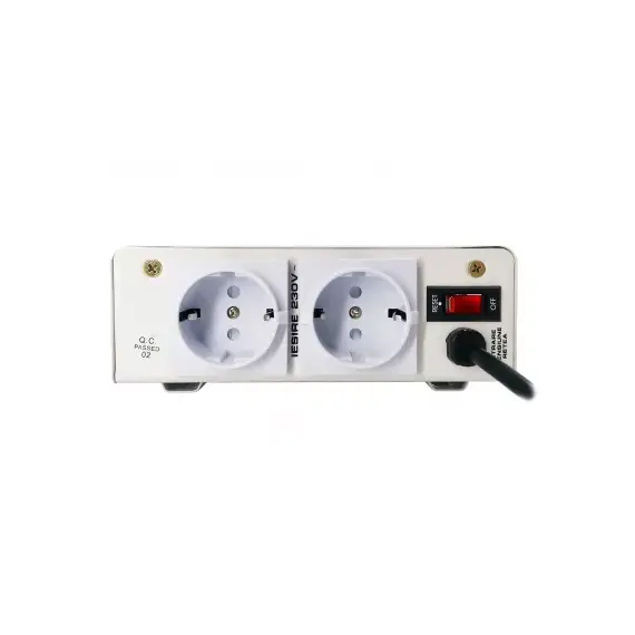 Stabilizator de tensiune cu prindere de perete, monofazat, 600W, 230V, 2 prize si ecran LCD, sinusoidala pura, TED Electric - 3Papet