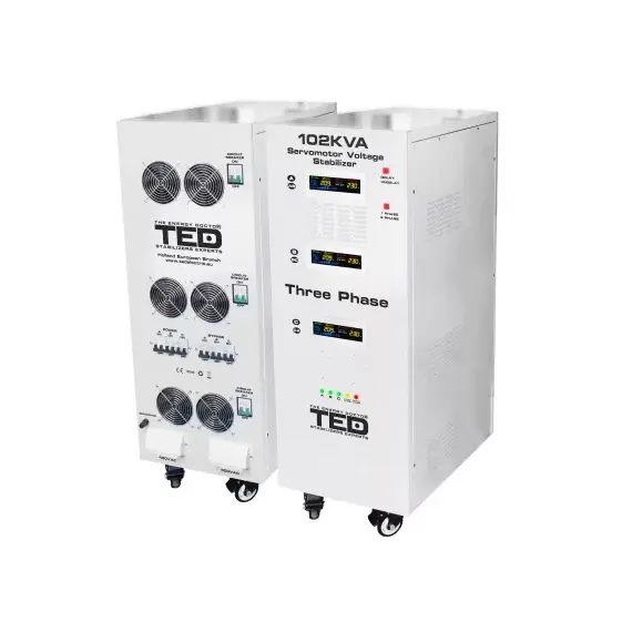 Stabilizator de tensiune, trifizat, 242V-520V, 70KW, cu ecran LCD si sinusoidala pura, TED Electric - 2Papet