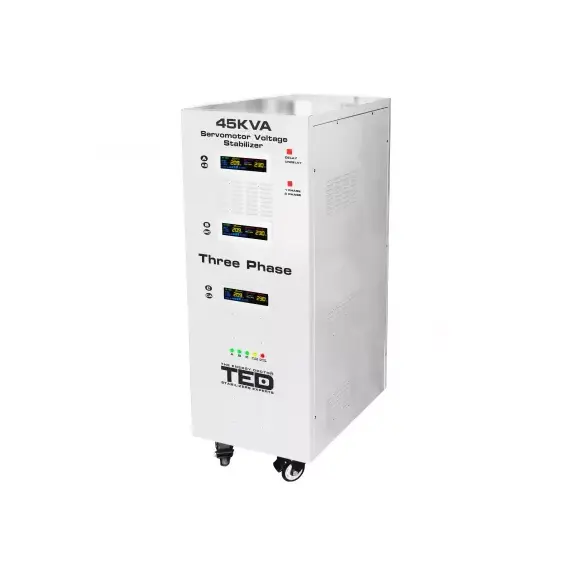 Stabilizator de tensiune, trifizat, 242V-520V, 36KW, cu ecran LCD si sinusoidala pura, TED Electric - Papet