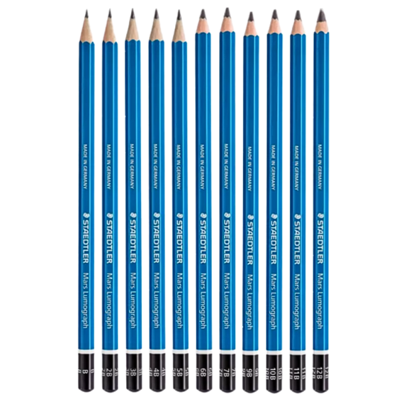 Creion STAEDTLER Lumograph, duritati mina B-12B, ALEGE DURITATE MINA: 7B - Papet