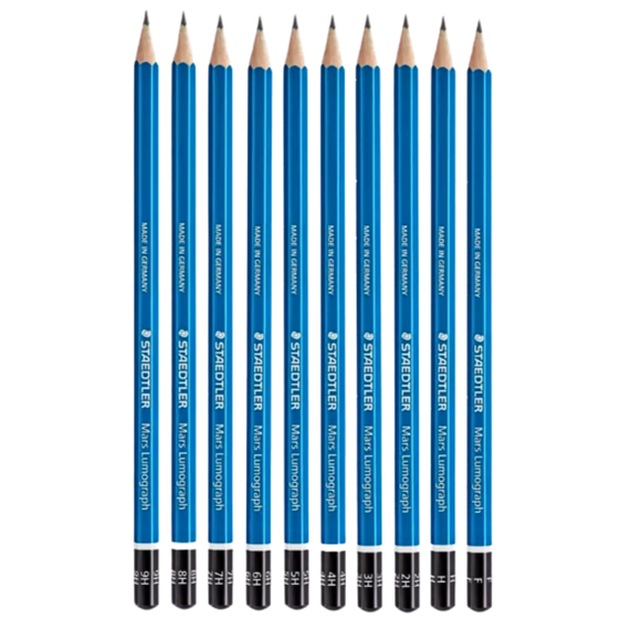 Creion STAEDTLER Mars Lumograph, duritati mina F-9H, ALEGE DURITATE MINA: 7H - Papet