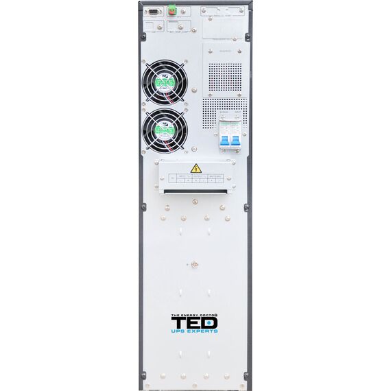 UPS online 10kVA/10kW, monofazat cu dubla conversie, ecran LCD si unda sinusoidala pura, TED Electric - 2Papet