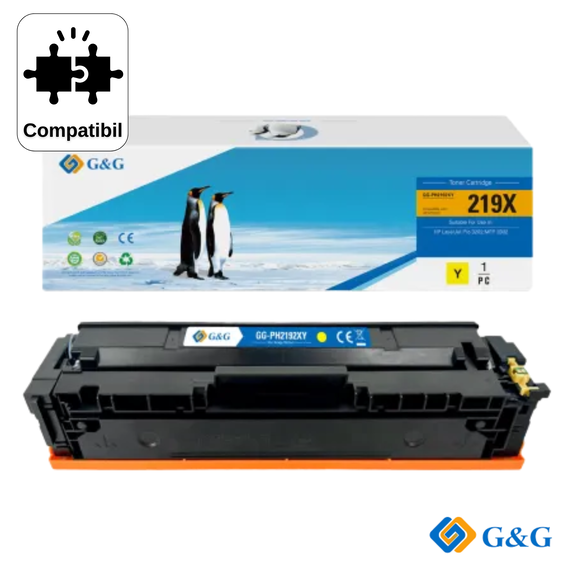 Cartus toner compatibil G&G Yellow W2192X, pentru HP Color LaserJet Pro MFP 3302fdw, 2.500 pagini - Papet