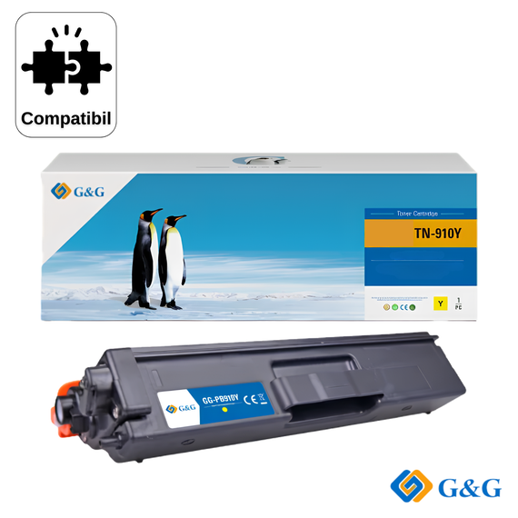Cartus toner compatibil G&G Yellow TN910Y, pentru Brother HL‑L9310CDW, 9.000 pagini - Papet