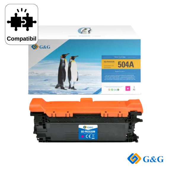 Cartus toner compatibil G&G Magenta CE403A CE253A, pentru HP LaserJet M551N, 7.000 pagini - Papet