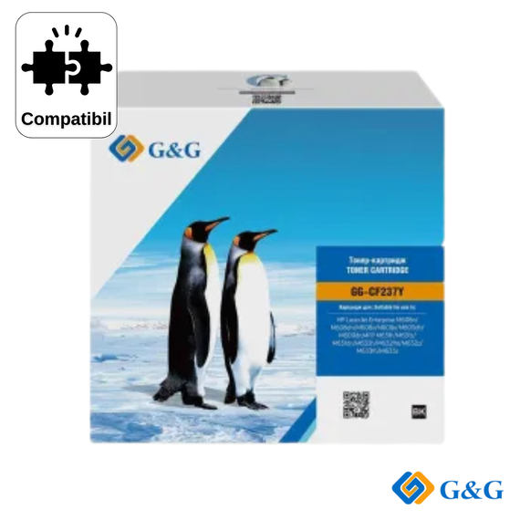 Cartus toner compatibil G&G Black Patent Free CF237Y 37Y, pentru HP LaserJet Enterprise M608N, 41.000 pagini - Papet