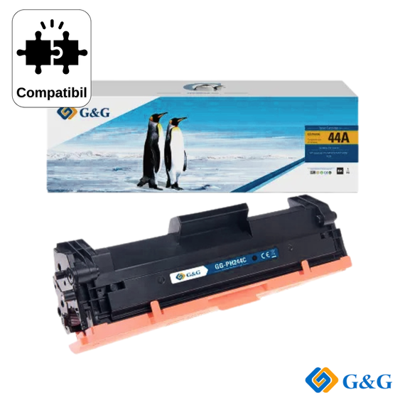 Cartus toner compatibil G&G Black CF244A 44A, pentru HP LaserJet Pro M15A, 1.000 pagini - Papet