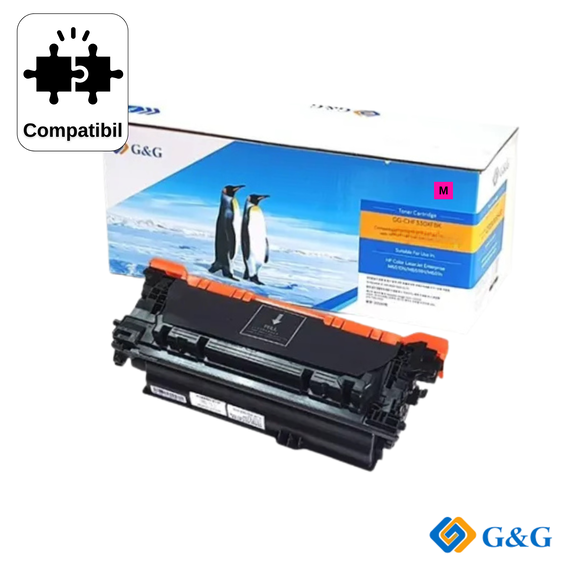 Cartus toner remanufacturat G&G Magenta CF323A 653A, pentru HP LaserJet Enterprise MFP M680, 16.500 pagini - Papet