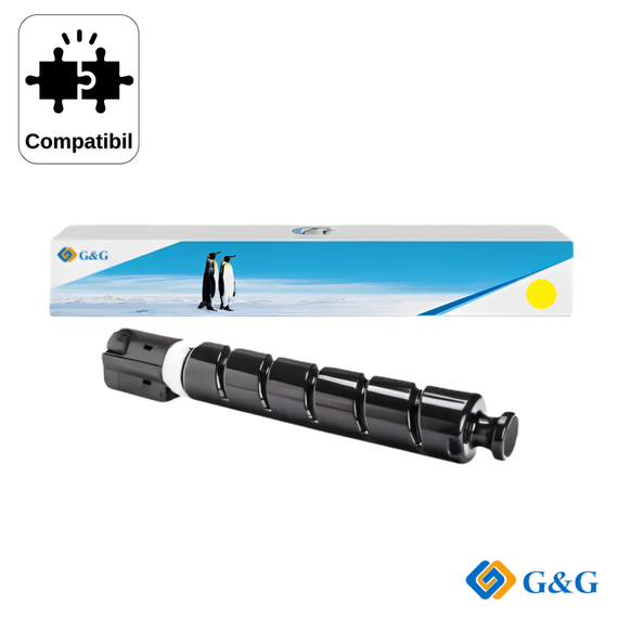 Cartus toner compatibil G&G Yellow C-EXV34Y, pentru Canon IR Advance C2020/C2025/C2030, 19.000 pagini - Papet