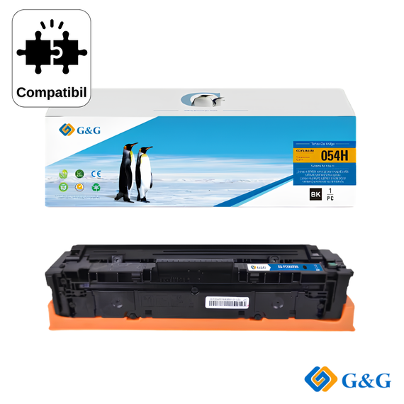 Cartus toner compatibil G&G Black CRG-054HBK, pentru Canon I-Sensys MF645Cx, 3.100 pagini - Papet