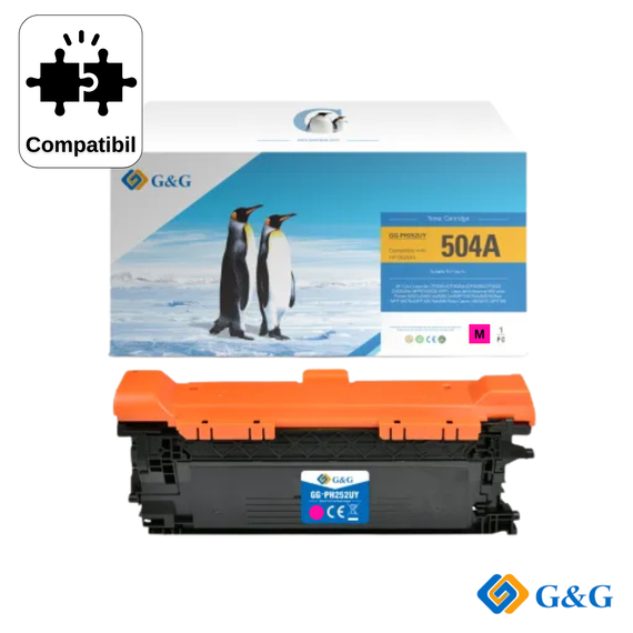 Cartus toner compatibil G&G Magenta CE403A 507A, pentru HP LaserJet M551N, 6.000 pagini - Papet