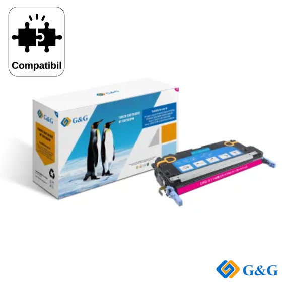 Cartus toner remanufacturat G&G Magenta Q7583A, pentru HP LaserJet 3800, 6.000 pagini - Papet