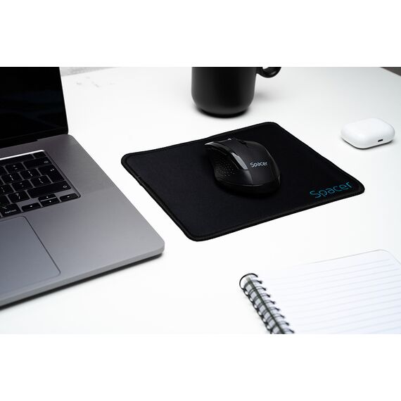 Mouse Pad de gaming, 220 x 180 x 2 mm, SPACER Black - 2Papet