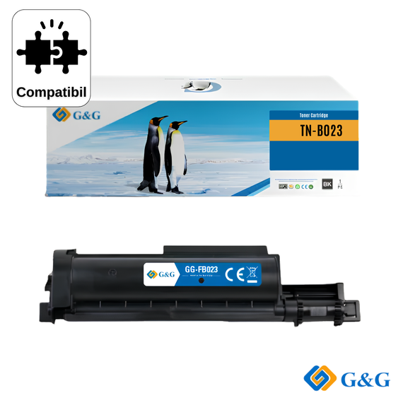 Cartus toner compatibil G&G Black TNB023, pentru Brother DCP-B7520DW, 2.000 pagini - Papet