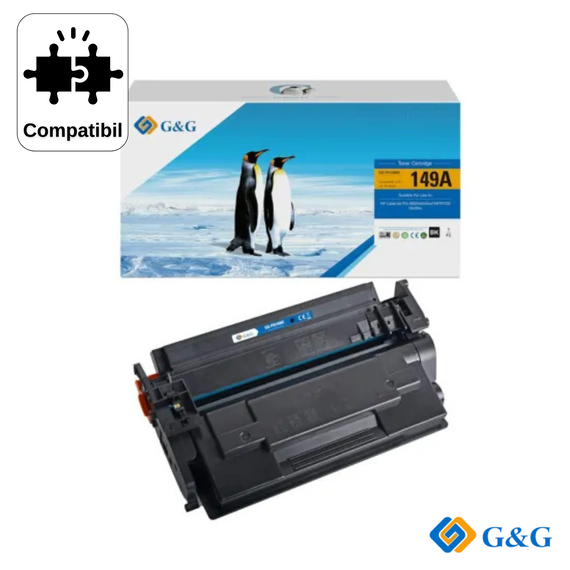 Cartus toner compatibil G&G Black W1490A 149A, cip New Firm, pentru HP LaserJet Pro 4002dn, 2.900 pagini - Papet