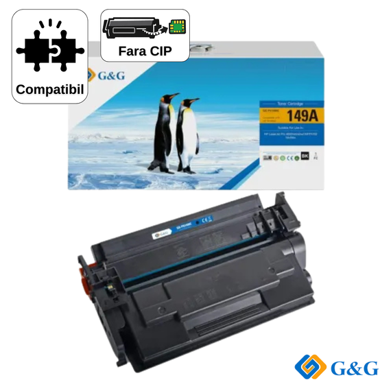 Cartus toner compatibil G&G Black W1490A 149A, fara cip, pentru HP LaserJet Pro 4002dn, 2.900 pagini - Papet