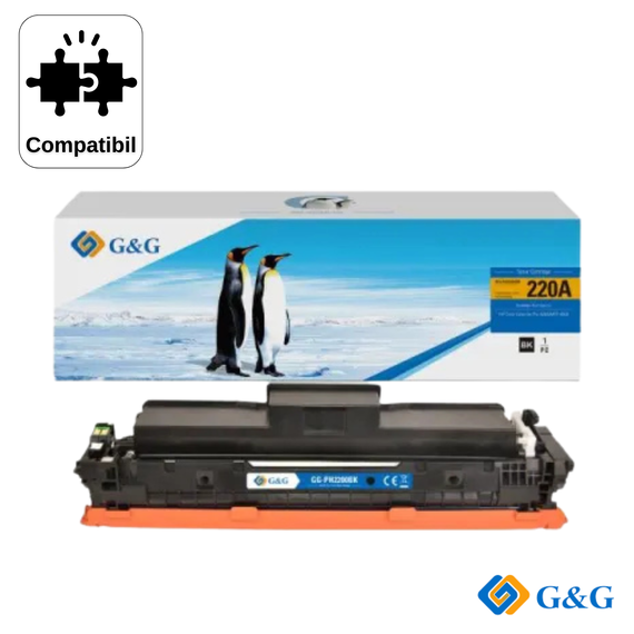 Cartus toner compatibil G&G Black W2200A 220A, pentru HP Color LaserJet Pro 4202dw, 2.000 pagini - Papet