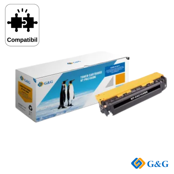 Cartus toner compatibil G&G Black CF210X 131X, pentru HP LaserJet Pro 200 M251, 2.400 pagini - Papet