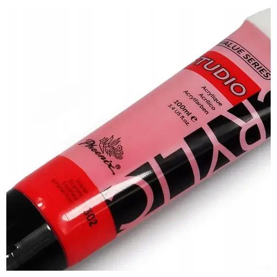 Culoare acrilica, 100 ml, PHOENIX Studio Value Series, ALEGE CULOAREA: Rosu Scarlet - 3Papet