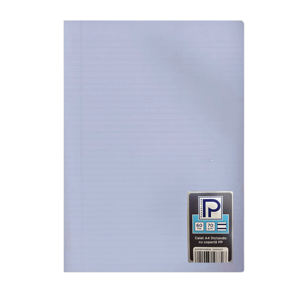 Caiet A4 coperta plastic, 60 file, dictando, PAPERLAND, ALEGE CULOAREA: Lila - 2Papet