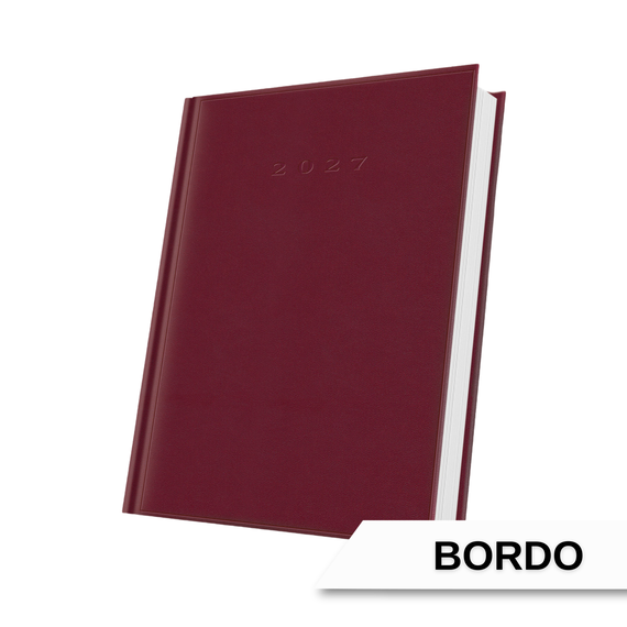 Agenda A5 zilnica, datata 2027, HERLITZ, ALEGE CULOAREA: Bordo - 2Papet