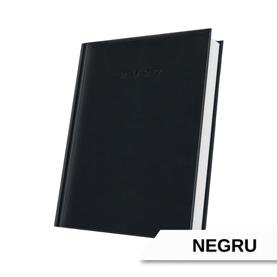 Agenda A5 zilnica, datata 2027, HERLITZ, ALEGE CULOAREA: Negru - 2Papet