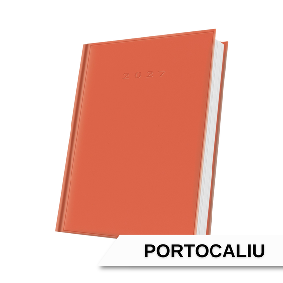 Agenda A5 zilnica, datata 2027, HERLITZ, ALEGE CULOAREA: Portocaliu - 2Papet