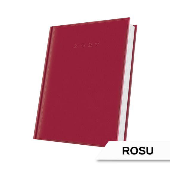 Agenda A5 zilnica, datata 2027, HERLITZ, ALEGE CULOAREA: Rosu - 2Papet