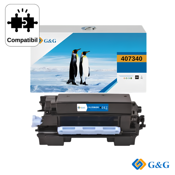 Cartus toner compatibil G&G Black 407340, pentru Ricoh Aficio SP 3610SF, 6.000 pagini - Papet