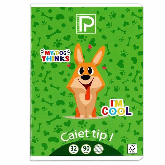 Caiet A5 tip I, 32 file, 90g/mp, PAPERLAND Select - 6Papet