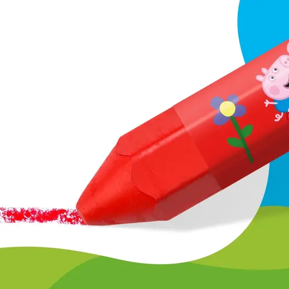 Creioane colorate cerate STAEDTLER Noris Junior Peppa Pig, 6 culori/set - 3Papet