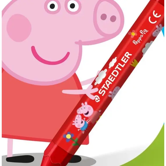 Creioane colorate cerate STAEDTLER Noris Junior Peppa Pig, 6 culori/set - 4Papet
