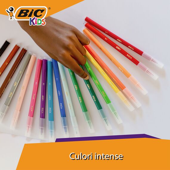 Carioci BIC Kids Visa, 18 culori/set - 3Papet