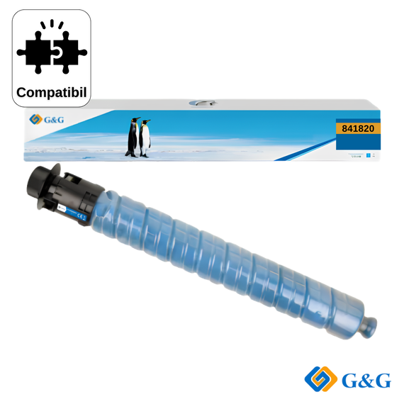 Cartus toner remanufacturat G&G Cyan 841820, pentru Ricoh Aficio MP C3503, 18.000 pagini - Papet
