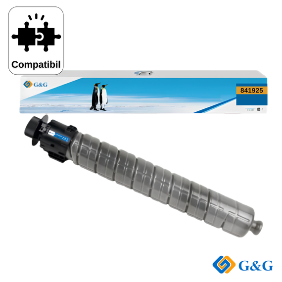 Cartus toner remanufacturat G&G Black 841925, pentru Ricoh MP C2503SP, 15.000 pagini - Papet