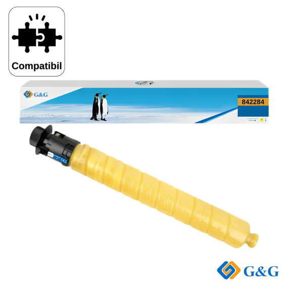 Cartus toner remanufacturat G&G Yellow 842284, pentru Ricoh IM C4500, 22.500 pagini - Papet