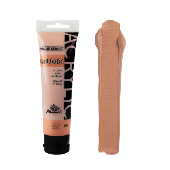 Culoare acrilica, 100 ml, PHOENIX Studio Value Series, ALEGE CULOAREA: Flesh Tint - 2Papet