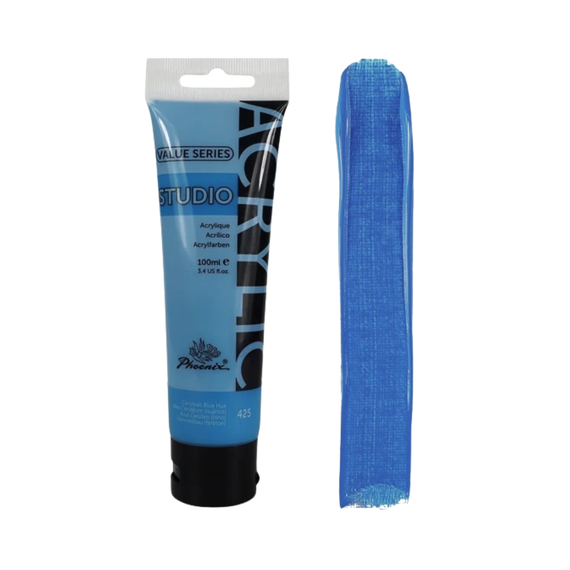 Culoare acrilica, 100 ml, PHOENIX Studio Value Series, ALEGE CULOAREA: Albastru Ceruleum - 2Papet