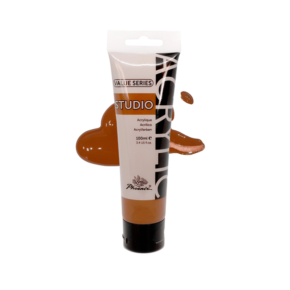 Culoare acrilica, 100 ml, PHOENIX Studio Value Series, ALEGE CULOAREA: Red Ochre - 2Papet
