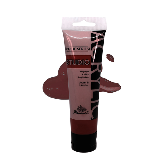 Culoare acrilica, 100 ml, PHOENIX Studio Value Series, ALEGE CULOAREA: Burnt sienna - 2Papet