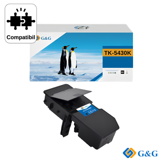 Cartus toner compatibil G&G Black TK-5430K, pentru Kyocera ECOSYS PA2100cx, 1.250 pagini - Papet