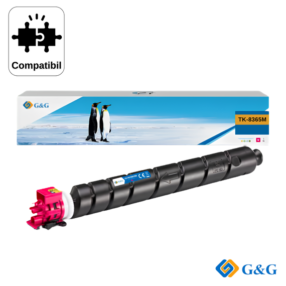 Cartus toner compatibil G&G Magenta TK-8365M, pentru Kyocera Taskalfa 2554CI, 12.000 pagini - Papet