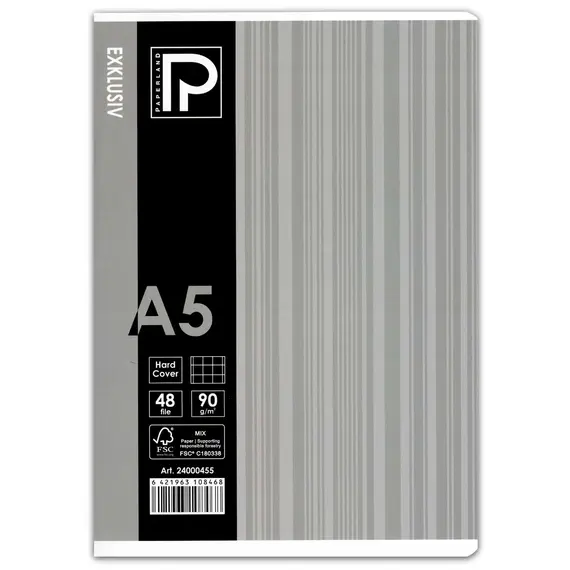 Caiet A5, 48 file 90 g/mp, PAPERLAND Exklusiv, ALEGE LINIATURA: Matematica - 6Papet