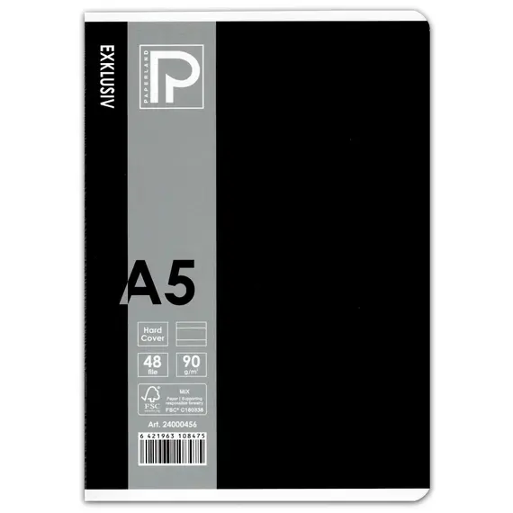 Caiet A5, 48 file 90 g/mp, PAPERLAND Exklusiv, ALEGE LINIATURA: Matematica - 5Papet