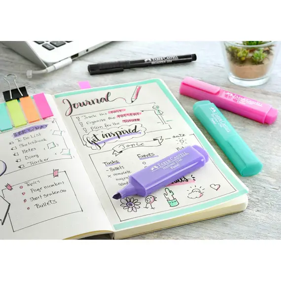 Textmarker FABER-CASTELL Pastel 1546, 4 buc/set - 2Papet