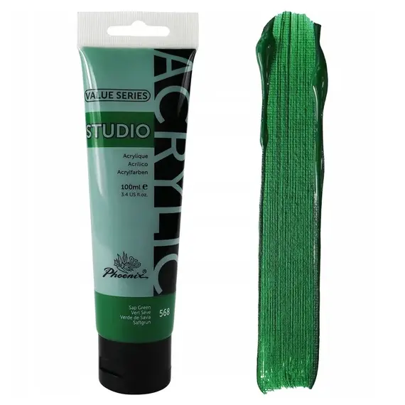 Culoare acrilica, 100 ml, PHOENIX Studio Value Series, ALEGE CULOAREA: Sap Green - 2Papet
